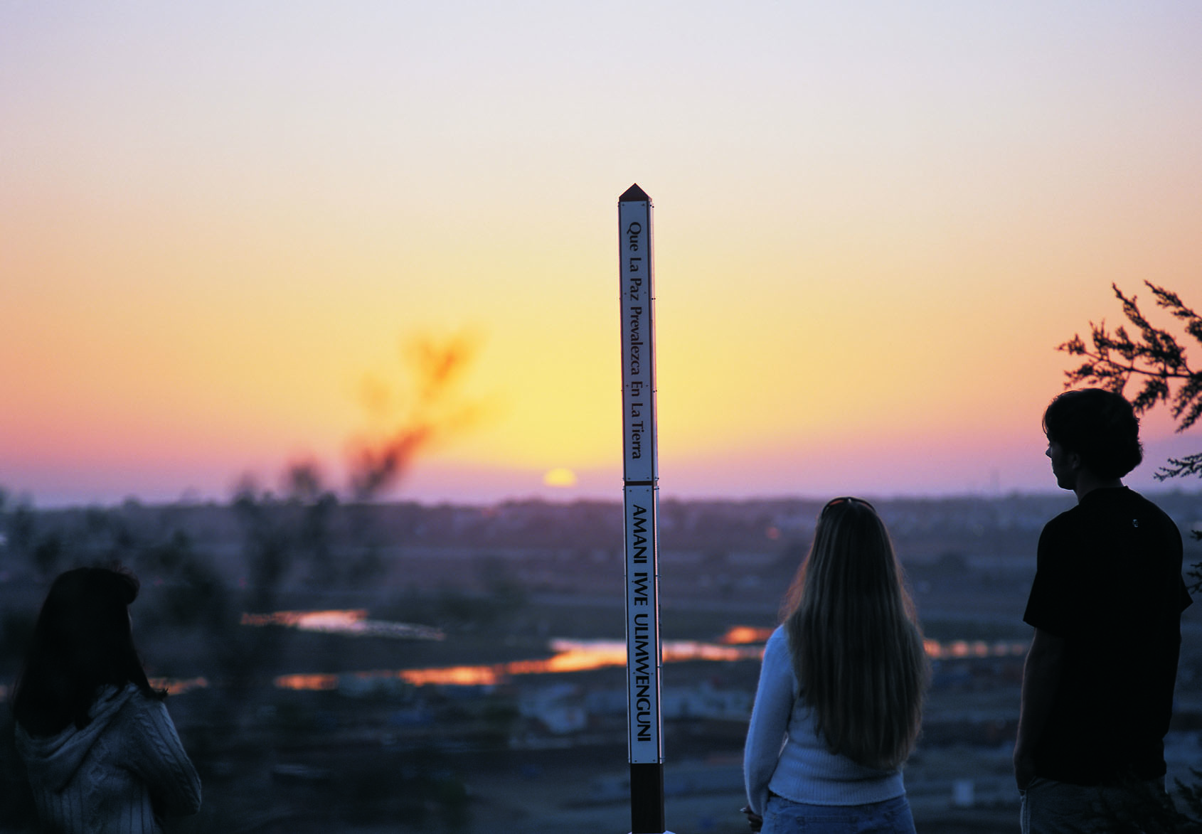 Peace Pillar overlooking the bluff